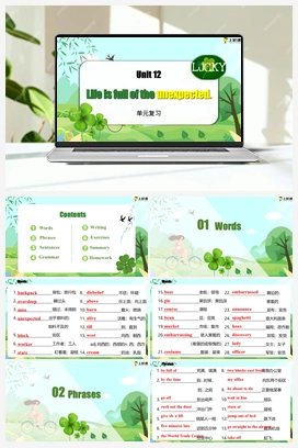 Unit 12 单元复习课件+单元测试 人教版初中英语九年级
