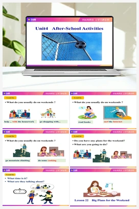 Unit 4 Lesson 22 Big Plans for the Weekends【课件+教案】 冀教版初中英语七年级下册