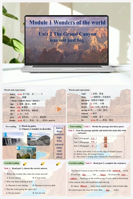 Module 1 Unit 2 The Grand Canyon was not just big 课件 外研版初中英语九年级上册
