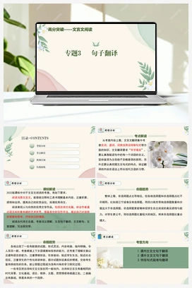 精品 2024年中考语文古诗文阅读高分突破