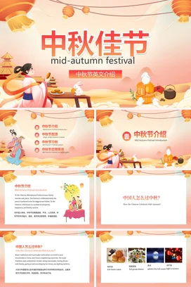 淡雅中国风中国传统节日介绍PPT课件模板