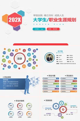 红色极简创意简约大学生职业生涯规划教学课件精美PPT课件