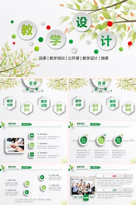 绿色小清新简约教育老师教学设计与培训公开课教学课件PPT课件