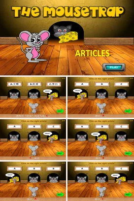 黄色卡通可爱创意幼儿园老鼠夹子的故事奶酪猫教学课件PPT课件