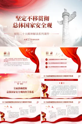 坚定不移贯彻总体安全观 党课团课PPT课件模板