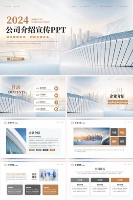 简约大气高级感公司品牌简介企业介绍项目计划书招商推广PPT模板