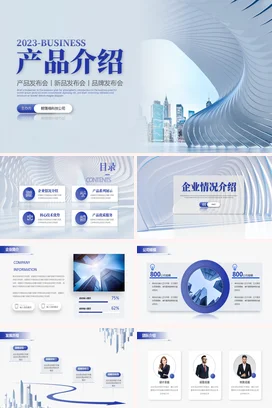 高端大气简约高级感公司品牌简介项目产品介绍宣传推介会PPT模板