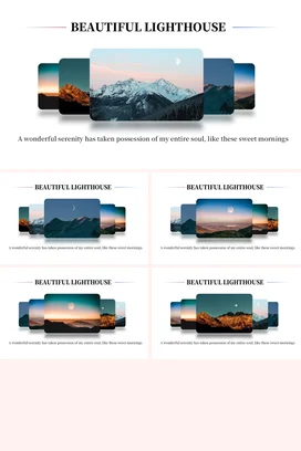 高级感多图轮播平滑切换动态效果多张图片展示创意动画PPT模板