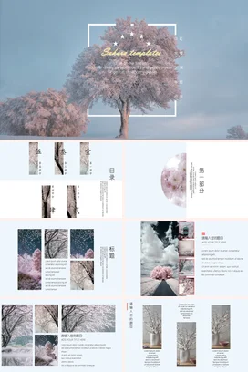 旅游旅行摄影留念电子相册画册照片展示动态PPT模板