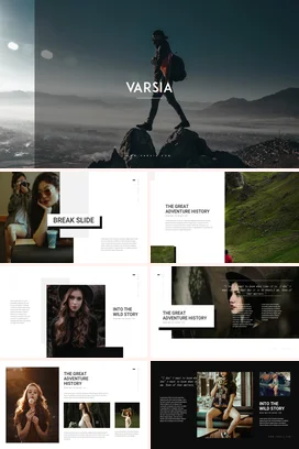 灰色大气励志风简约个人攀登高峰，勇往直前自我挑战演讲PPT模板