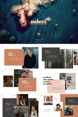 蓝色创意艺术小清新个人水中梦幻场景水下女孩演讲PPT模板