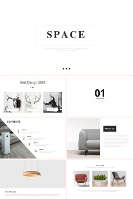 白色极简简约现代企业SPACE 空间探索创新项目汇报PPT模板