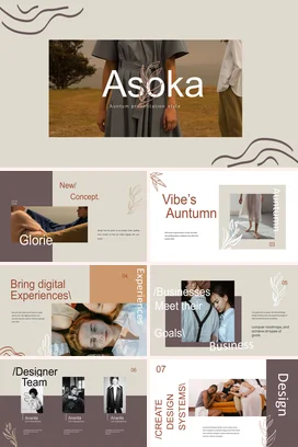 米色极简文艺小清新个人PPT模板