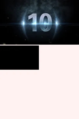 蓝色星空荧光特效倒计时PPT模板