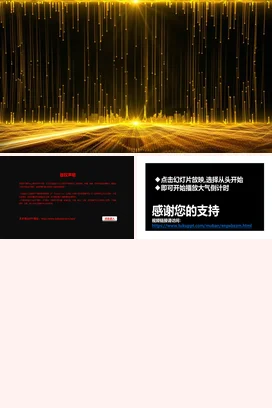 金色大气科技感高端企业科技未来展望数据流光效新品发布PPT模板