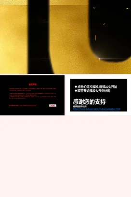 金色极简创意高级感企业创新科技展望未来项目汇报精美PPT模板