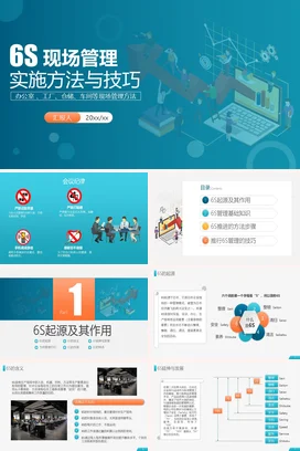 6S现场管理实施方法与技巧培训企业内培PPT课件模板