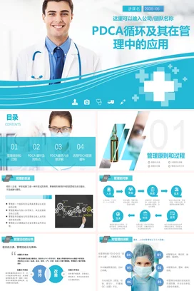 PDCA循环及其在管理中的应用PPT课件模板