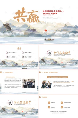 共赢——如何激励团队企业培训动态PPT课件模板