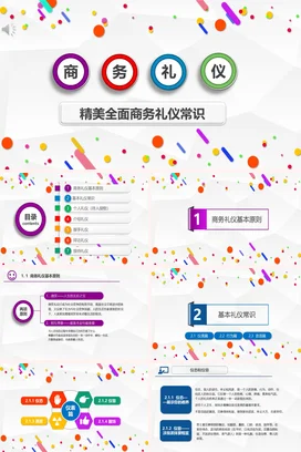 商务礼仪职场礼仪培训企业内培PPT课件模板