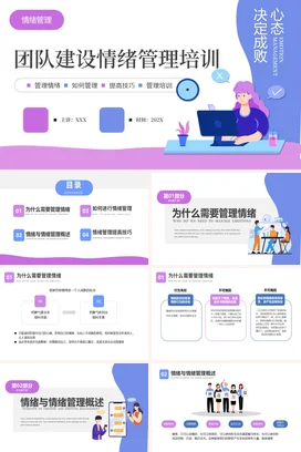 团队建设情绪管理培训动态PPT课件模板