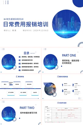 日常费用报销培训企业内培PPT课件模板