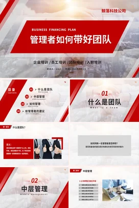 管理者如何带好团队培训动态PPT课件模板