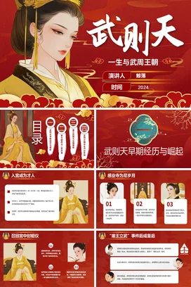 【武则天】中国古代女性人物介绍PPT课件模板(2)