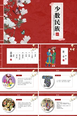 少数民族介绍PPT课件模板