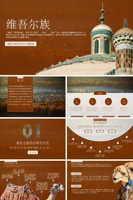 少数民族维吾尔族介绍PPT课件模板
