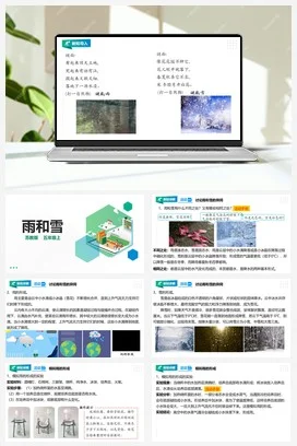 苏教版小学科学五上 4.15 雨和雪 课件+教案+试题+素材