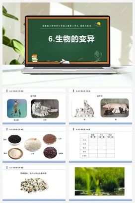 苏教版小学科学六上 1.6 生物的变异（课件+教案+素材）