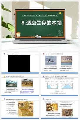 苏教版小学科学六 8 适应生存的本领（教案+课件14ppt 素材）