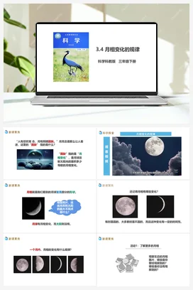 3.4《月相变化的规律》课件+教案+练习+素材 教科版小学科学三年级下册