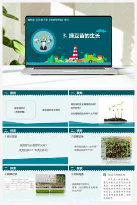 五年级下册1.3《 绿豆苗的生长》 课件+教学设计 教科版小学科学五年级下册