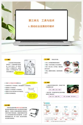 3.6《推动社会发展的印刷术》 课件 教科版小学科学六年级上册