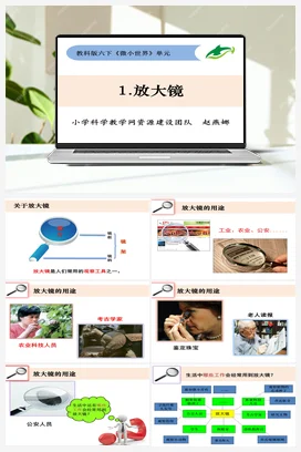 1.1《放大镜》 课件+教案 教科版小学科学六年级下册