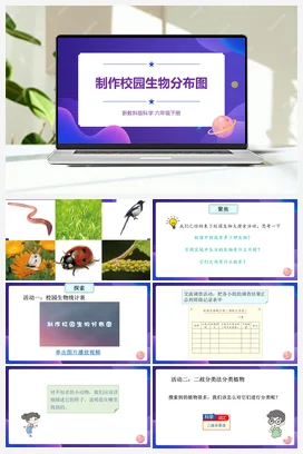 2.2.《制作校园生物分布图》（课件19ppt+视频+教案+素材） 教科版小学科学六年级下册
