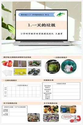 4.1《一天的垃圾》 课件+教案 教科版小学科学六年级下册