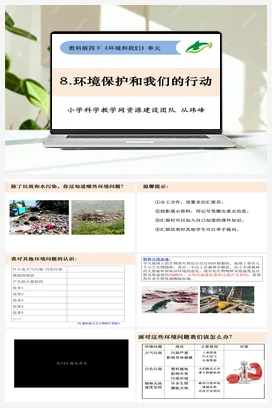 4.8《环境保护和我们的行动》 课件+教案 教科版小学科学六年级下册