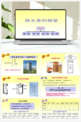 5.降水量的测量 课件+教案 教科版小学科学四年级上册