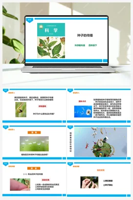 1.7《种子的传播》课件+教案+练习+素材 教科版小学科学四年级下册
