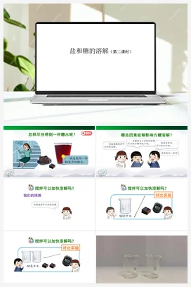 2.5 盐和糖的溶解（2课时）课件（18+24张ppt）+7个内嵌视频 人教鄂教版小学科学三年级上册