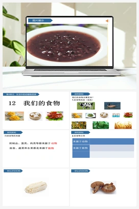 12我们的食物 课件+教案 （课件共14张PPT） 青岛版小学科学二年级上册
