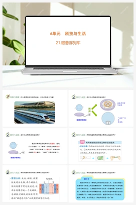 21 磁悬浮列车 课件(共16张PPT) 青岛版小学科学六年级下册