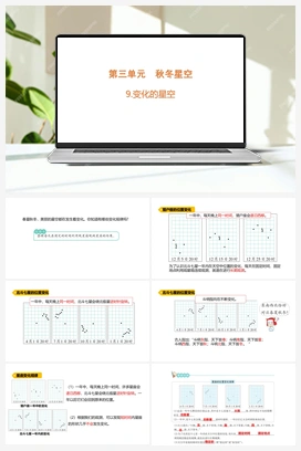 3.9.变化的星空（含练习）课件(共12张PPT) 青岛版（六三制2022） 小学科学六年级上册