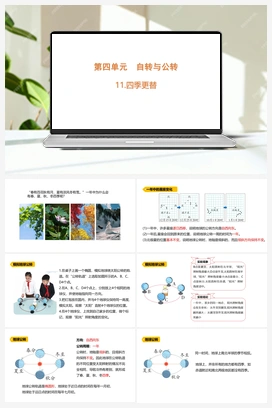 4.11.四季更替（含练习）课件(共15张PPT) 青岛版（六三制2022） 小学科学六年级上册