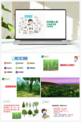 02：树与草 课件 冀人版小学科学三年级下册