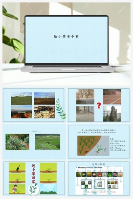 8 给小草安个家 -(课件) 冀人版小学科学二年级下册