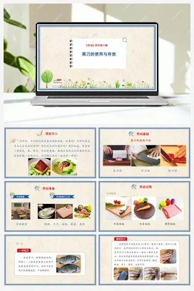 菜刀的使用与存放 课件+教案 人民版小学劳动四年级下册
